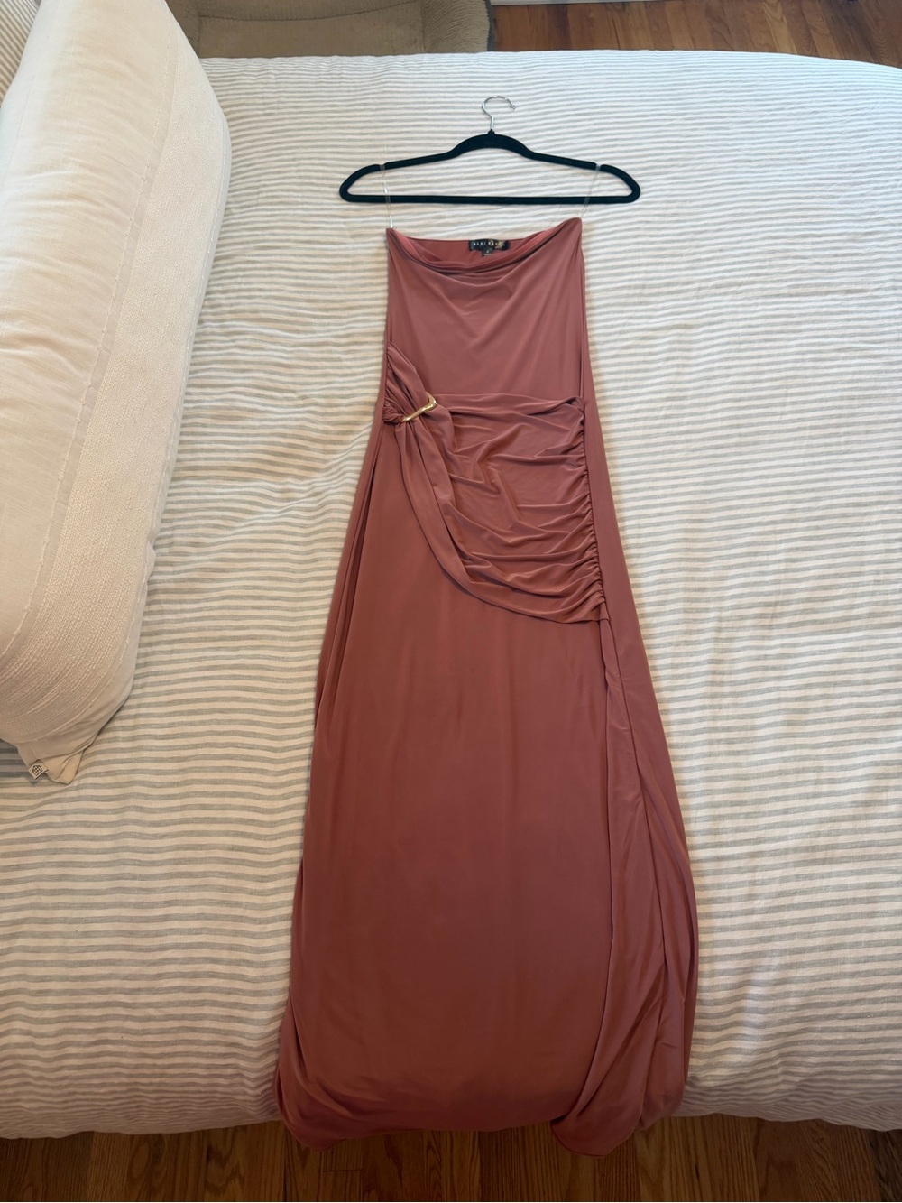 Strapless Maxi Dress in Dusty Rose